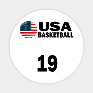 USA Basketball Number 19 T-shirt Design Magnet